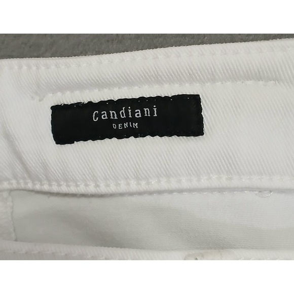 Boss Hugo Boss Men 32x30 White Stretch Cashmere-Touch Slim‎ Fit Candiani Jeans - Picture 10 of 16